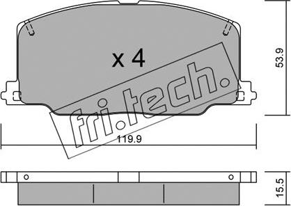 Fri.Tech. 069.0 - Гальмівні колодки, дискові гальма avtolavka.club