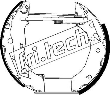 Fri.Tech. 16483 - Комплект гальм, барабанний механізм avtolavka.club