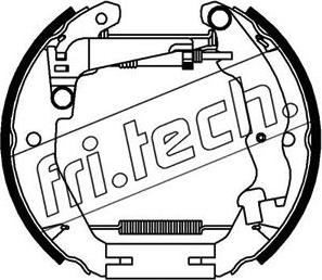 Fri.Tech. 16438 - Комплект гальм, барабанний механізм avtolavka.club