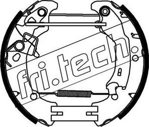 Fri.Tech. 16433 - Комплект гальм, барабанний механізм avtolavka.club