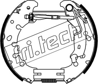 Fri.Tech. 16557 - Комплект гальм, барабанний механізм avtolavka.club