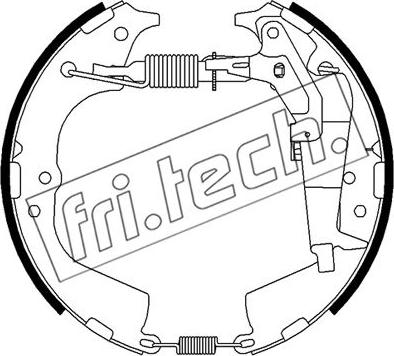 Fri.Tech. 16510 - Комплект гальм, барабанний механізм avtolavka.club