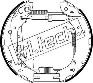 Fri.Tech. 16500 - Комплект гальм, барабанний механізм avtolavka.club