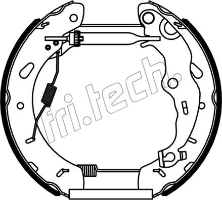 Fri.Tech. 16536 - Комплект гальм, барабанний механізм avtolavka.club