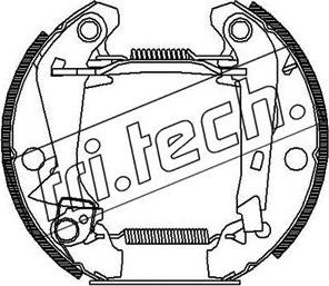 Fri.Tech. 16010 - Комплект гальм, барабанний механізм avtolavka.club