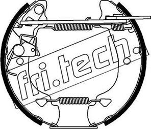 Fri.Tech. 16166 - Комплект гальм, барабанний механізм avtolavka.club