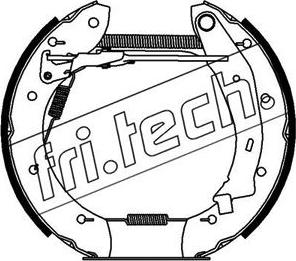 Fri.Tech. 16180 - Комплект гальм, барабанний механізм avtolavka.club