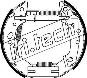 Fri.Tech. 16361 - Комплект гальм, барабанний механізм avtolavka.club