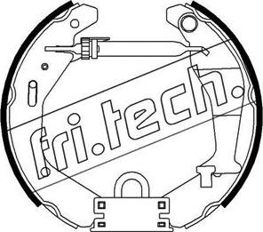 Fri.Tech. 16318 - Комплект гальм, барабанний механізм avtolavka.club