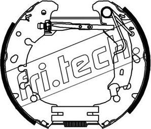 Fri.Tech. 16382 - Комплект гальм, барабанний механізм avtolavka.club