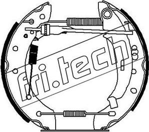 Fri.Tech. 16277 - Комплект гальм, барабанний механізм avtolavka.club