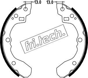 Fri.Tech. 1049.147 - Комплект гальм, барабанний механізм avtolavka.club