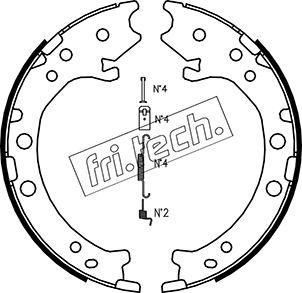 Fri.Tech. 1044.026K - Комплект гальм, ручник, парковка avtolavka.club