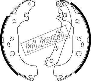 Fri.Tech. 1040.155 - Комплект гальм, барабанний механізм avtolavka.club