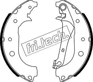 Fri.Tech. 1040.166 - Комплект гальм, барабанний механізм avtolavka.club