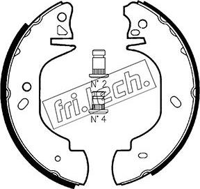 Fri.Tech. 1040.139 - Комплект гальм, барабанний механізм avtolavka.club