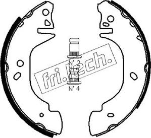 Fri.Tech. 1040.135 - Комплект гальм, барабанний механізм avtolavka.club