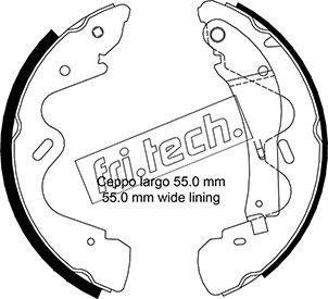 Fri.Tech. 1067.193 - Комплект гальм, барабанний механізм avtolavka.club