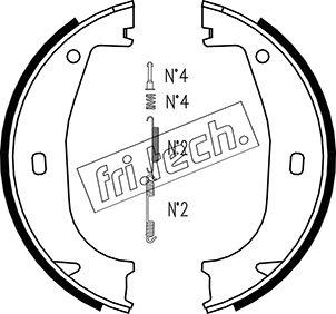 Fri.Tech. 1019.026K - Комплект гальм, ручник, парковка avtolavka.club