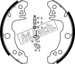 Fri.Tech. 1088.205K - Комплект гальм, барабанний механізм avtolavka.club