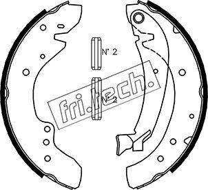 Fri.Tech. 1034.096 - Комплект гальм, барабанний механізм avtolavka.club