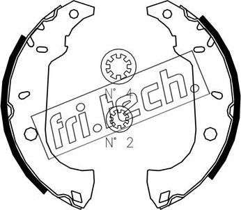 Fri.Tech. 1034.091S - Комплект гальм, барабанний механізм avtolavka.club