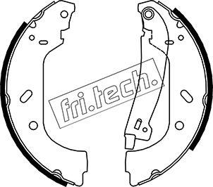 Fri.Tech. 1034.098Y - Комплект гальм, барабанний механізм avtolavka.club