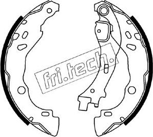 Fri.Tech. 1034.109 - Комплект гальм, барабанний механізм avtolavka.club