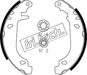 Fri.Tech. 1022.032 - Комплект гальм, барабанний механізм avtolavka.club