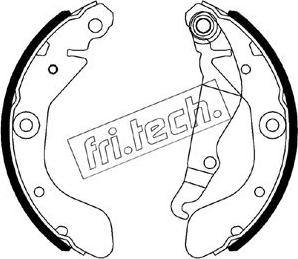 Fri.Tech. 1027.012 - Комплект гальм, барабанний механізм avtolavka.club