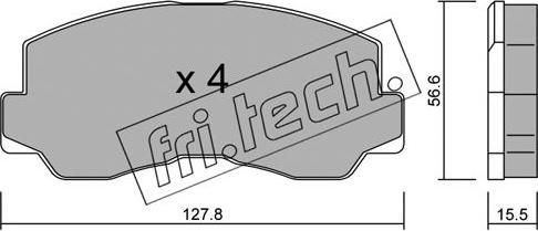 Fri.Tech. 114.0 - Гальмівні колодки, дискові гальма avtolavka.club