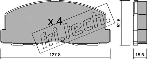 Fri.Tech. 116.0 - Гальмівні колодки, дискові гальма avtolavka.club