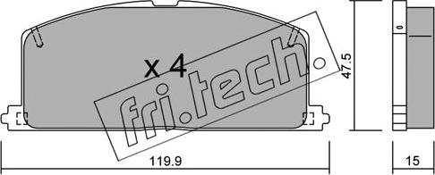 Fri.Tech. 110.0 - Гальмівні колодки, дискові гальма avtolavka.club