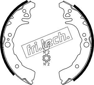 Fri.Tech. 1115.305 - Комплект гальм, барабанний механізм avtolavka.club