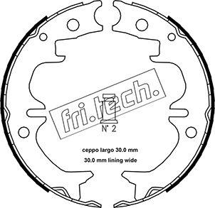 Fri.Tech. 1115.314 - Комплект гальм, ручник, парковка avtolavka.club