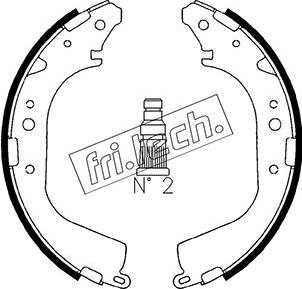 Fri.Tech. 1115.268 - Комплект гальм, барабанний механізм avtolavka.club