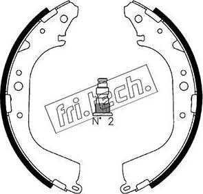 Fri.Tech. 1115.288 - Комплект гальм, барабанний механізм avtolavka.club