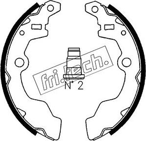 Fri.Tech. 1111.236 - Комплект гальм, барабанний механізм avtolavka.club