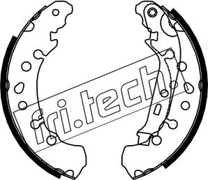 Fri.Tech. 1253.750 - Комплект гальм, барабанний механізм avtolavka.club