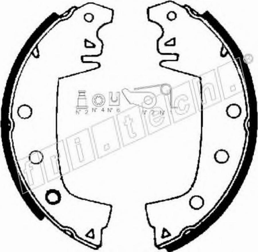 Fri.Tech. 17364 - Комплект гальм, барабанний механізм avtolavka.club