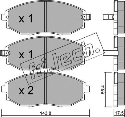 Fri.Tech. 862.0 - Гальмівні колодки, дискові гальма avtolavka.club