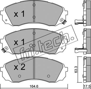 Fri.Tech. 801.0 - Гальмівні колодки, дискові гальма avtolavka.club