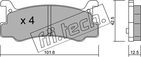 Fri.Tech. 398.0 - Гальмівні колодки, дискові гальма avtolavka.club