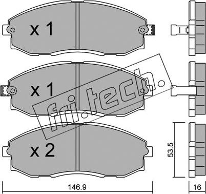 Fri.Tech. 306.0 - Гальмівні колодки, дискові гальма avtolavka.club