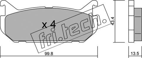 Fri.Tech. 312.0 - Гальмівні колодки, дискові гальма avtolavka.club