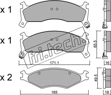 Fri.Tech. 384.0 - Гальмівні колодки, дискові гальма avtolavka.club