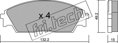 Fri.Tech. 245.0 - Гальмівні колодки, дискові гальма avtolavka.club