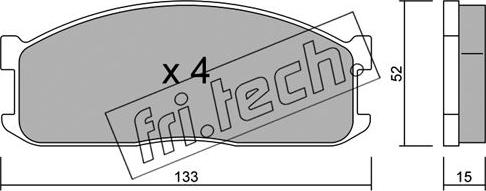 Fri.Tech. 241.0 - Гальмівні колодки, дискові гальма avtolavka.club