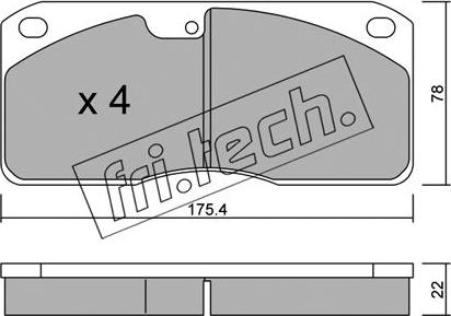 Fri.Tech. 279.0 - Гальмівні колодки, дискові гальма avtolavka.club