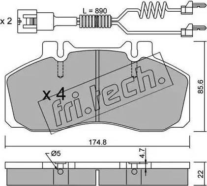 Fri.Tech. 275.0W - Гальмівні колодки, дискові гальма avtolavka.club